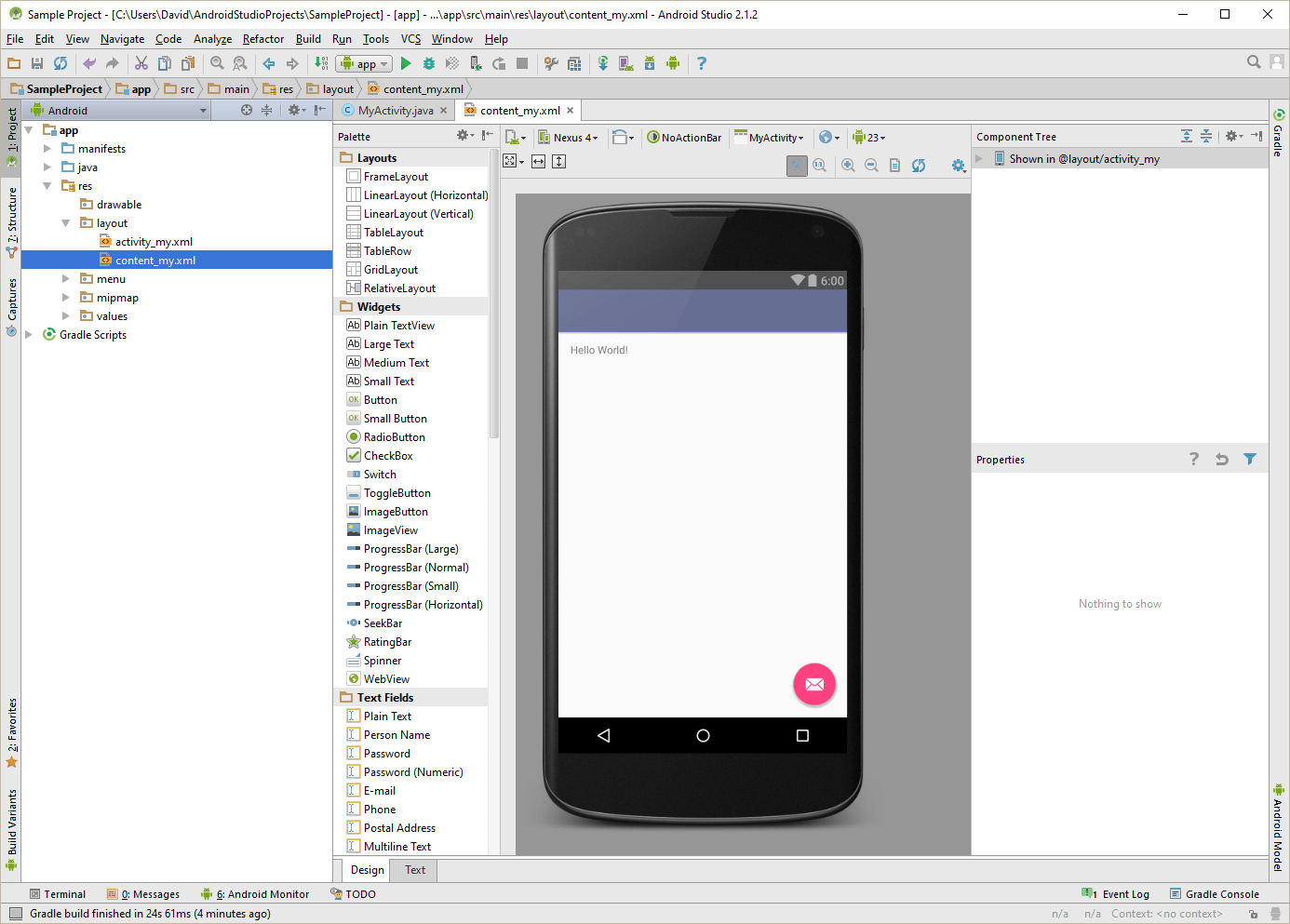 Картинка на кнопке android studio