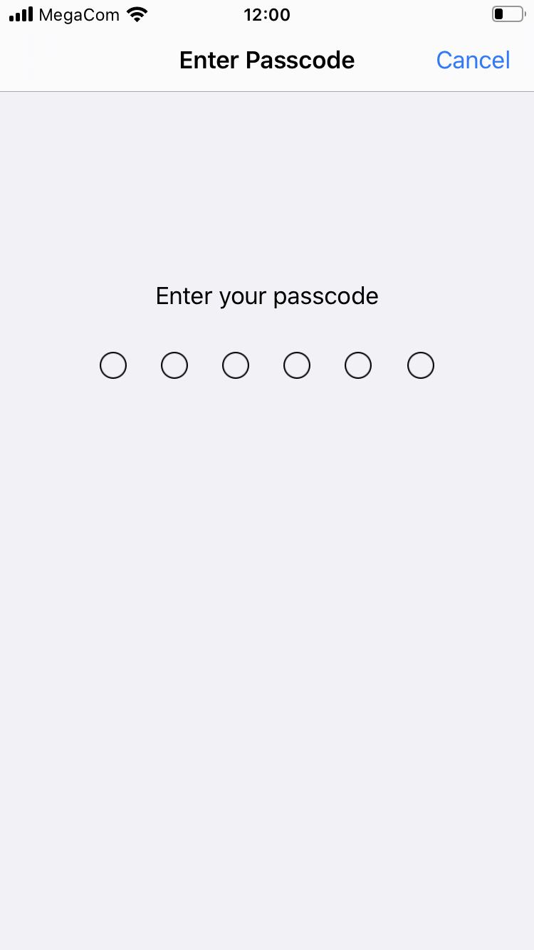 Enter Passcode screenshot