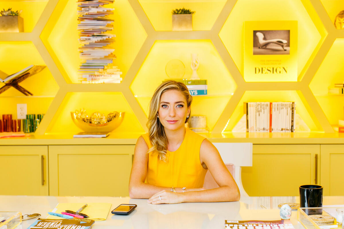 Kristen Kilpatrick Photography, Whitney Wolfe Heard, Whitney Wolfe, Bumble Bizz, Bumble, Whitney Wolfe Bumble, Austin Texas, Bumble Headquarters, Austin Business, Lamar Austin Business, de gournay wallpaper, Office Headshots, Bumble HQ