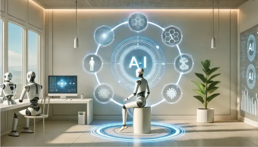 AI agents in a room AI generated image